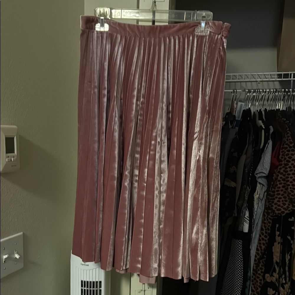 Topshop Pink Midi Pleated Skirt for Cocktail no size tag